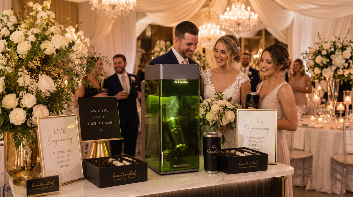 Live engraving experience for weddings, private parties and special events