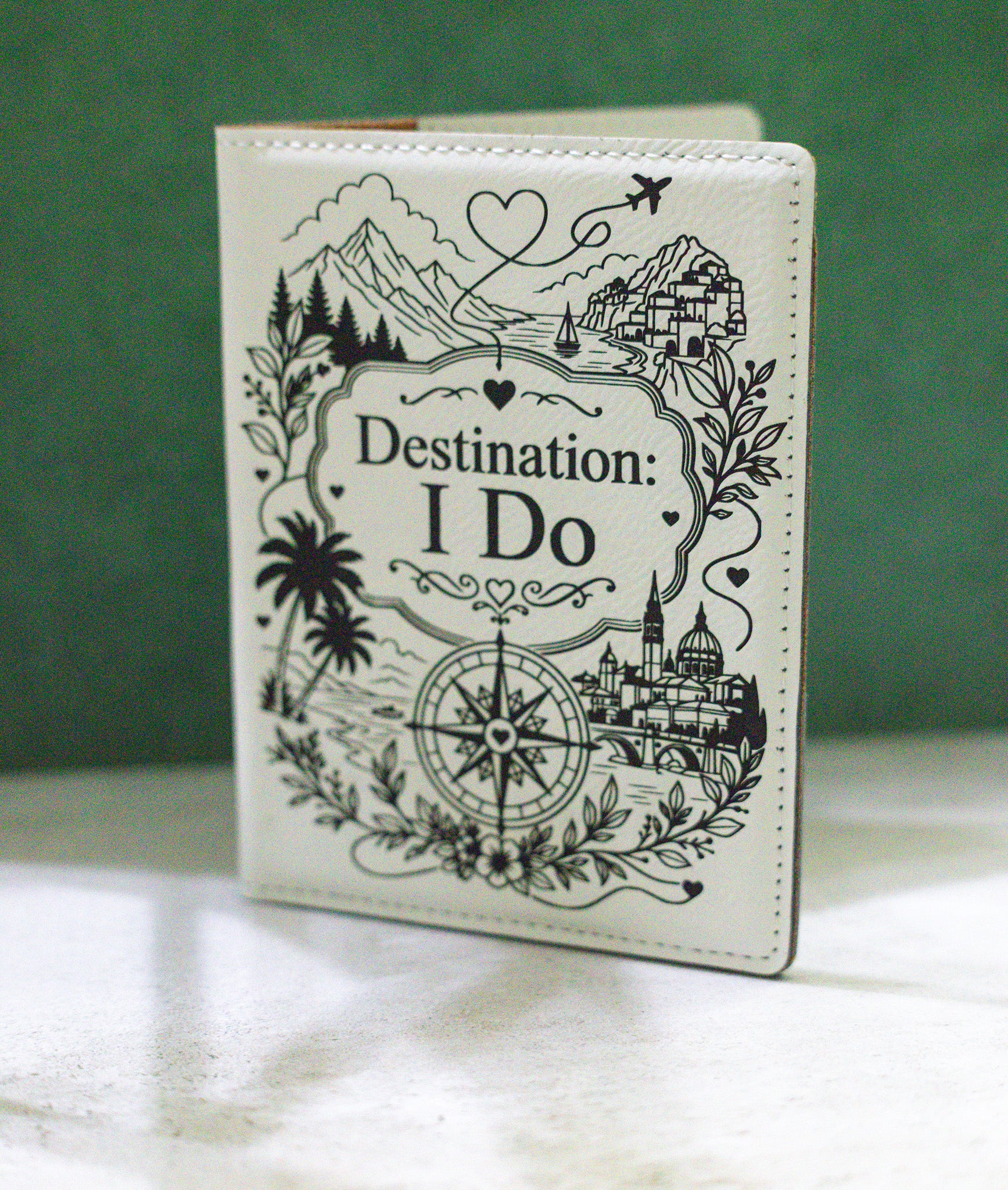 Personalized Bridesmaid Passport Holder | Destination Wedding Passport Cover | Custom Bridal Party Gift