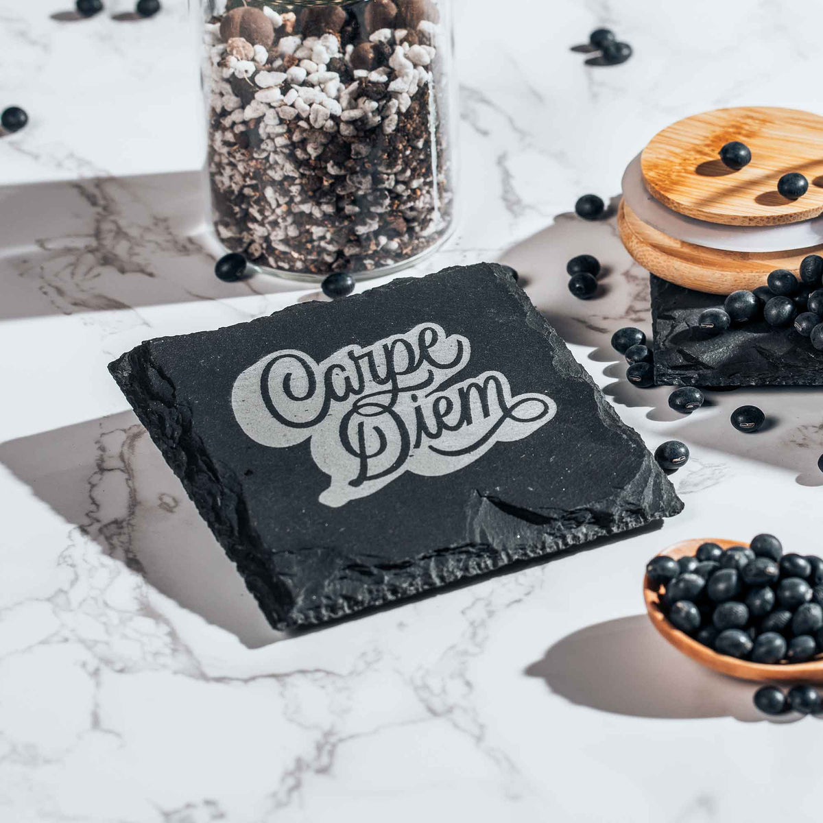 Artisan Slate Coaster – product view 2