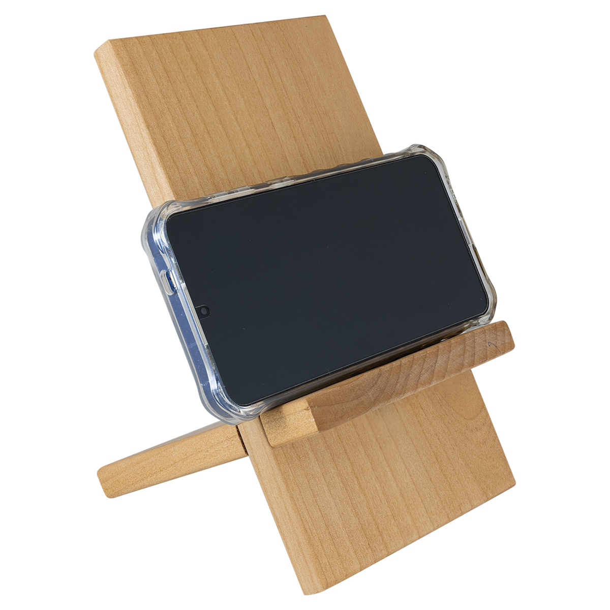 Personalized Wood Phone Charging Stand — product view 4