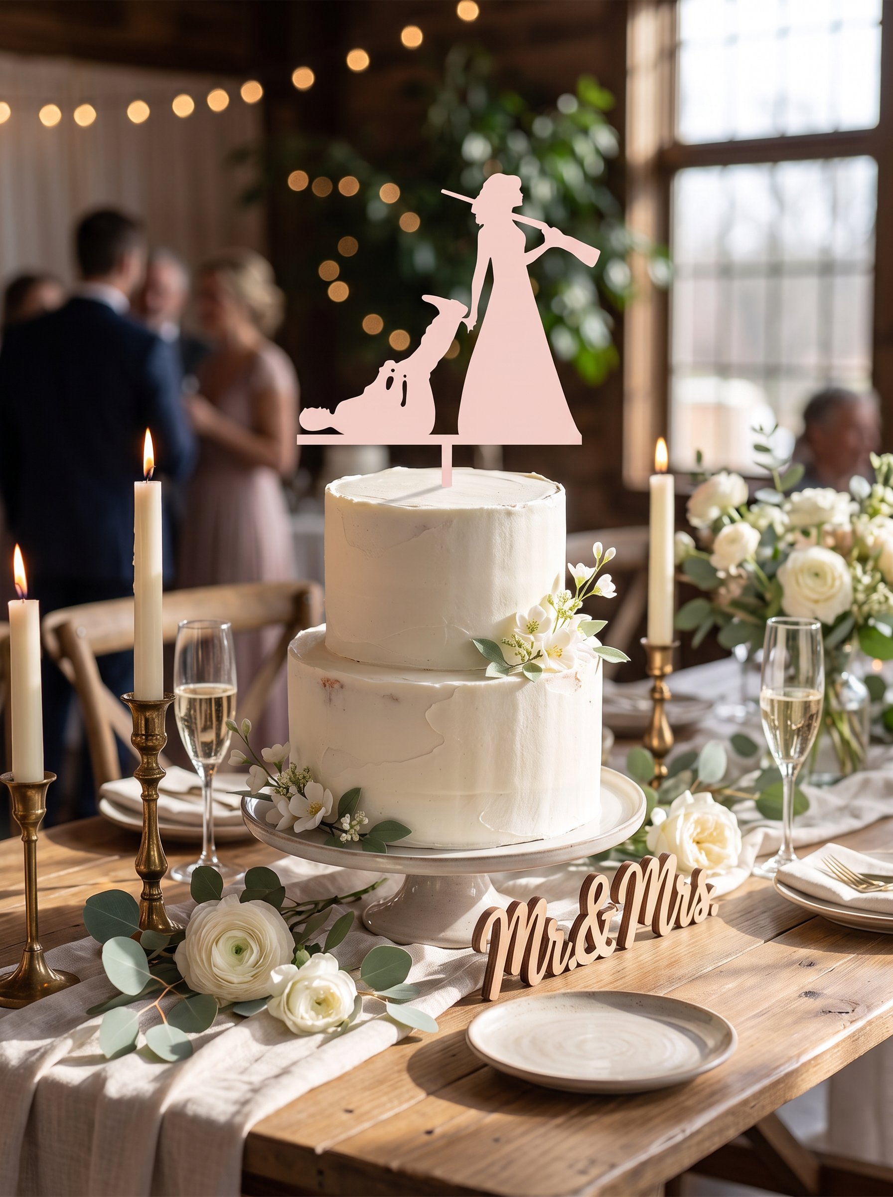 Bride & Groom Cake Topper