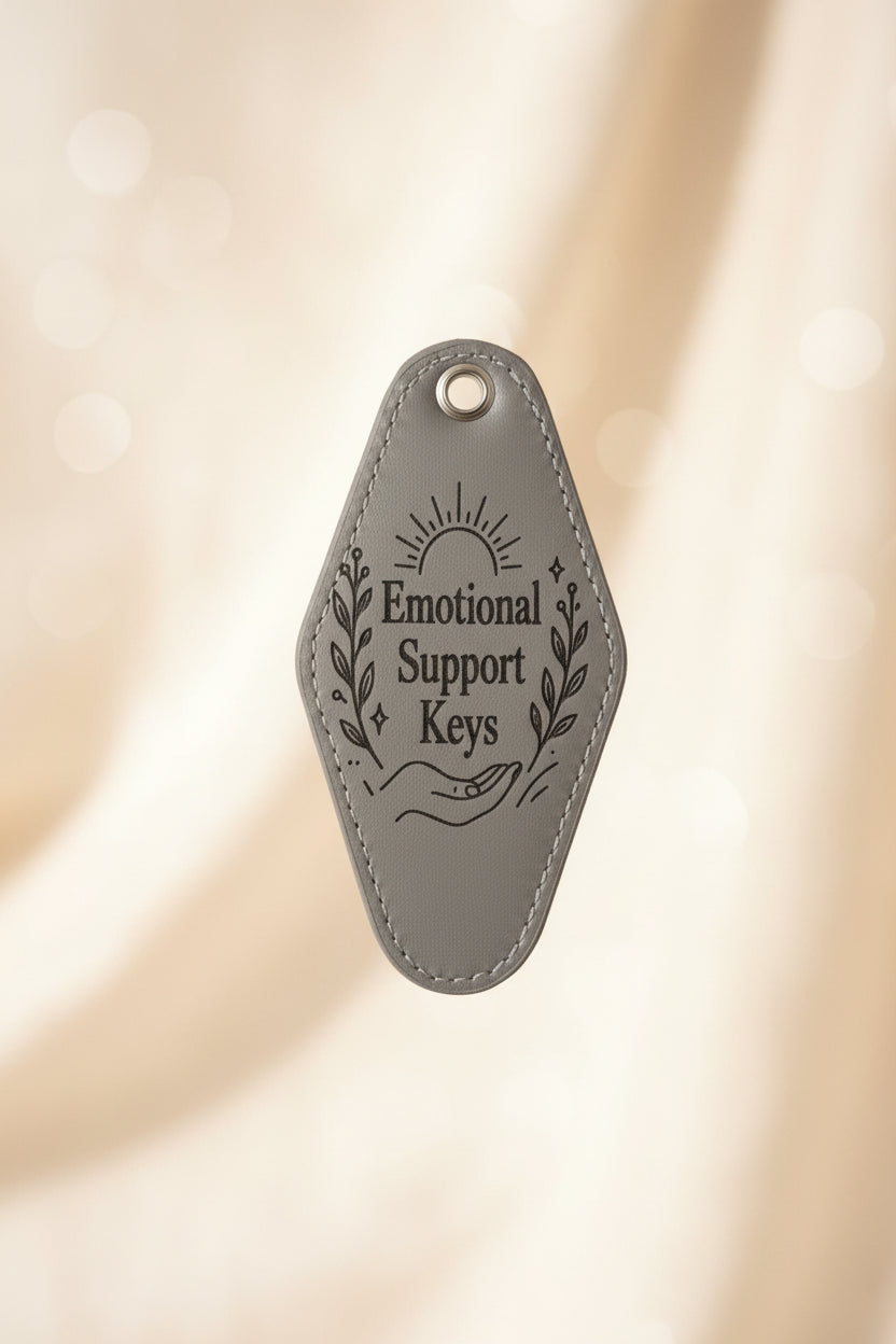 Emotional Support Keys Engraved Motel Keychain