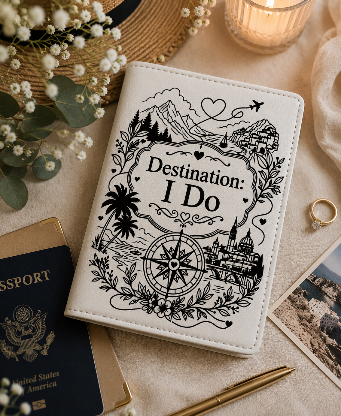 Destination Wedding Passport Wallet- Destination I Do