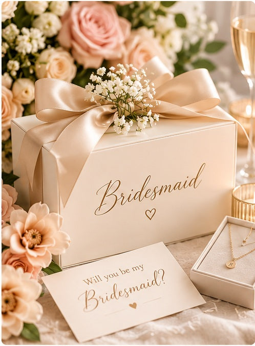 Bride personalized gift box and wedding keepsakes