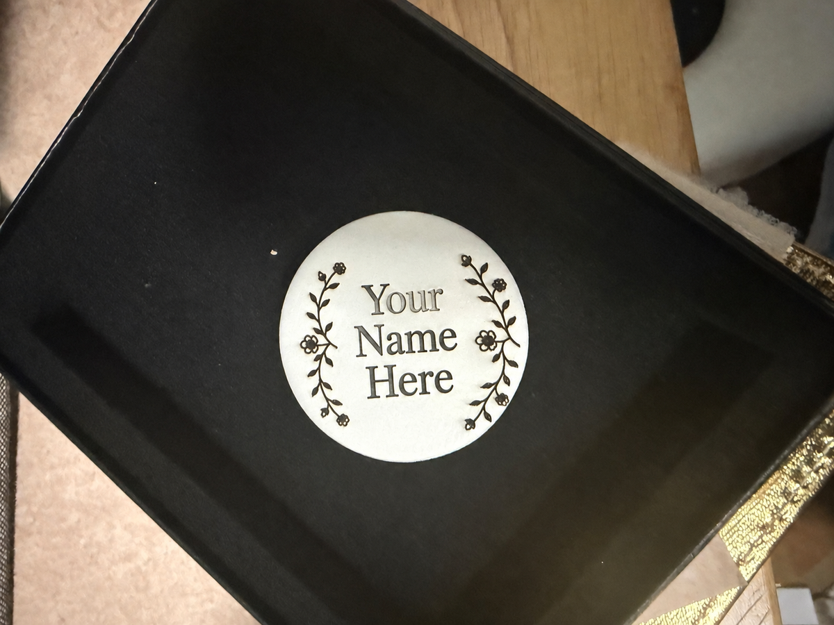 Round compact mirror personalized with Your Name Here