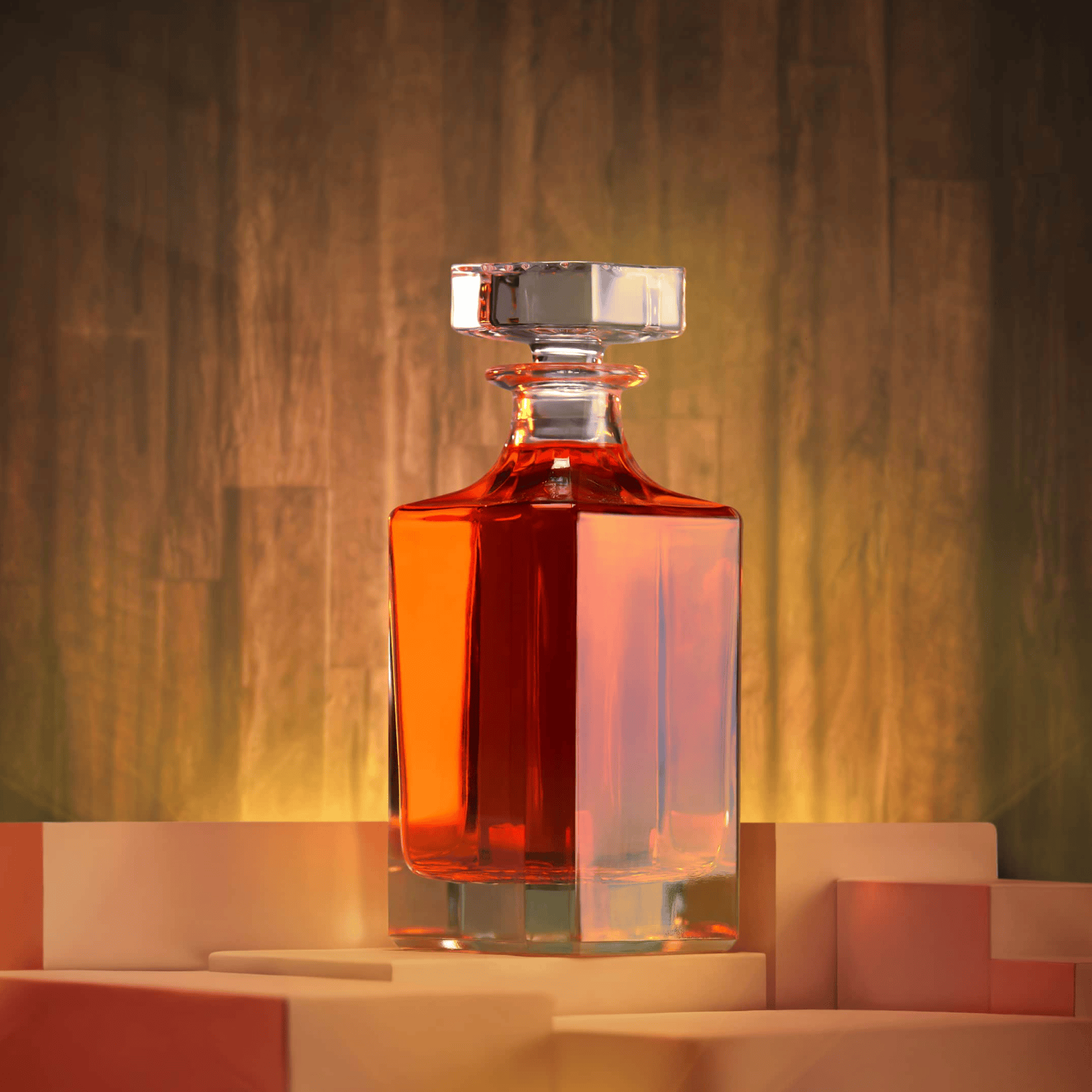 Engraved Whiskey Decanter Set