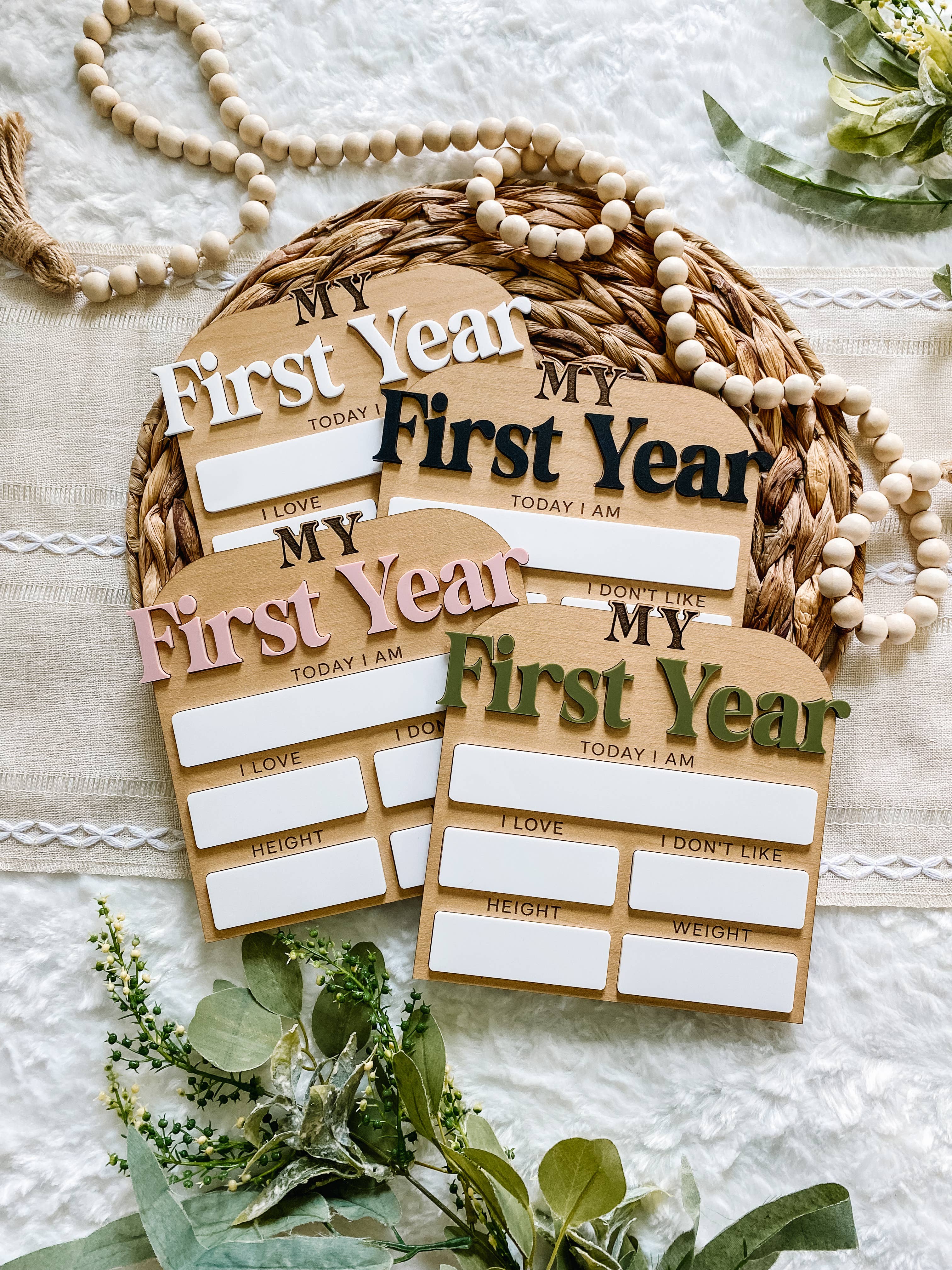 First Year Monthly Milestone Stat Board