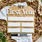First Year Monthly Milestone Stat Board