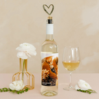 Gold Metal Wine Bottle Stopper - Heart