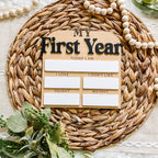 First Year Monthly Milestone Stat Board