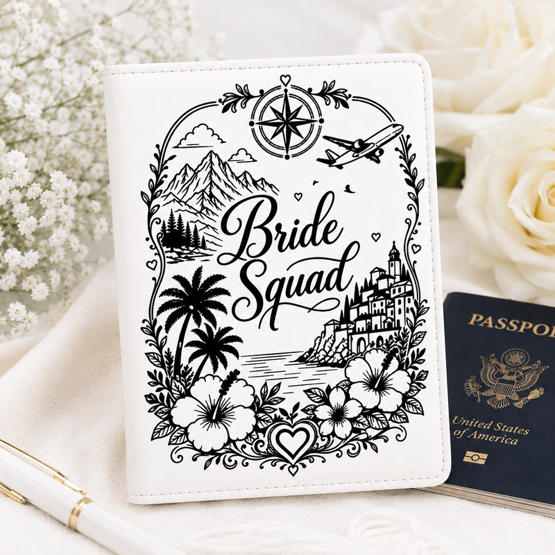 Destination Wedding Passport Wallet- Bride Squad