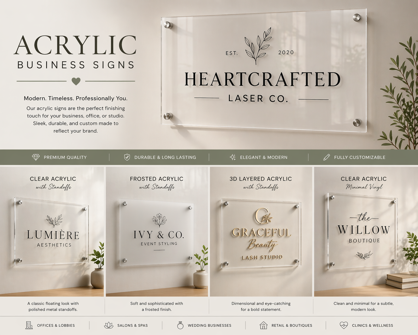 Acrylic Signs - Rectangle