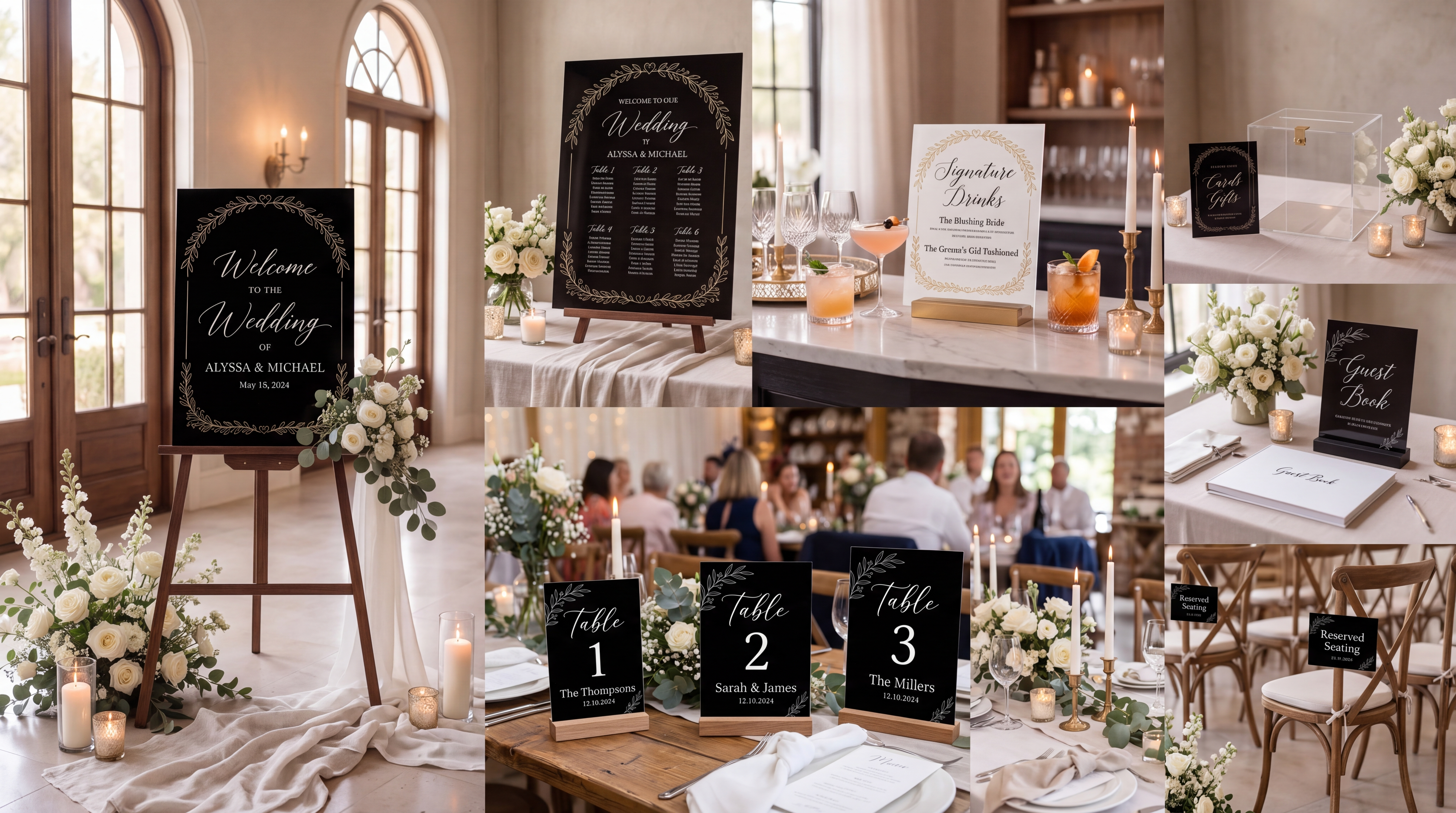 Personalized Wedding Bar Menu Sign