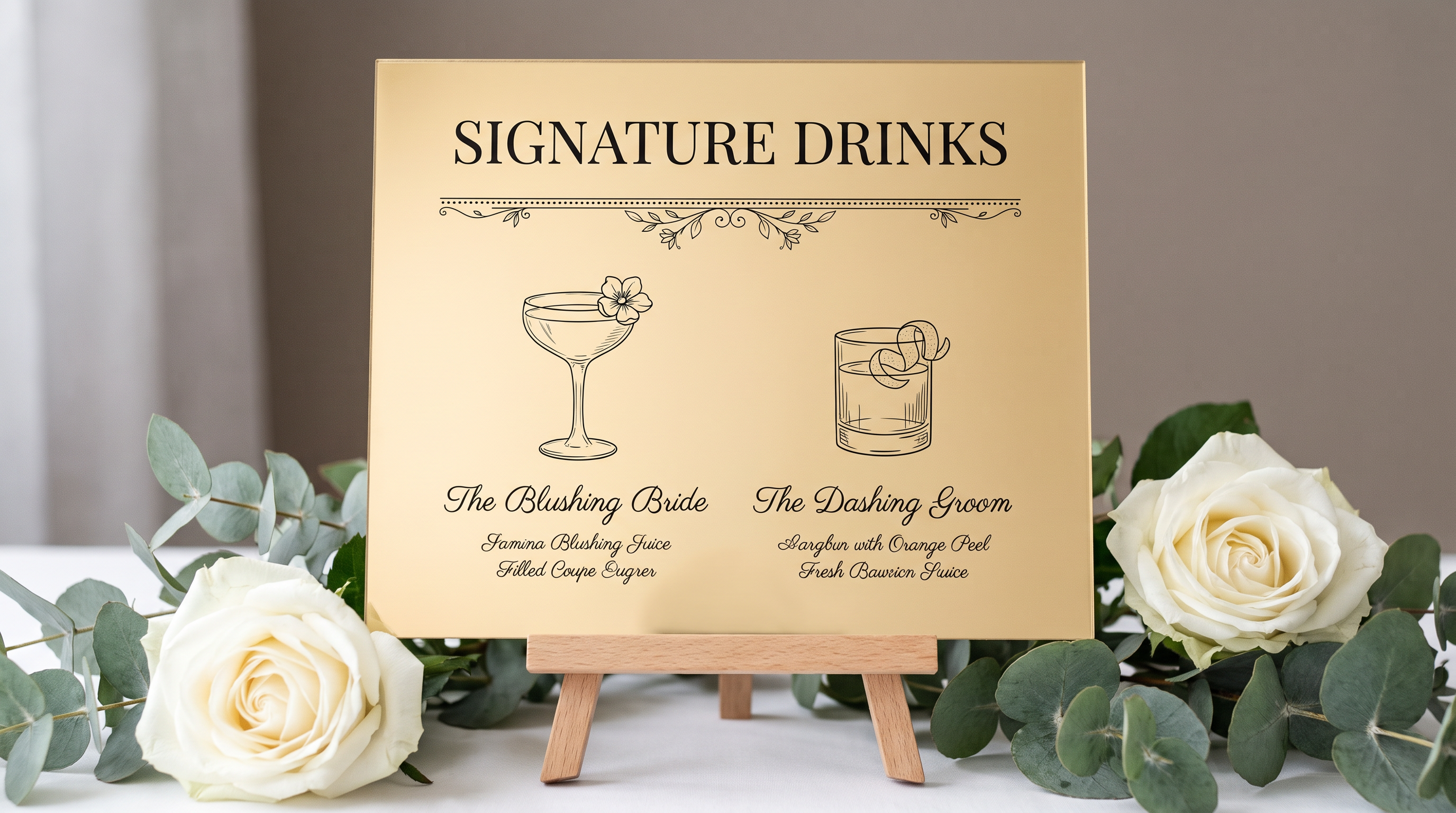 Personalized Signature Drink Sign