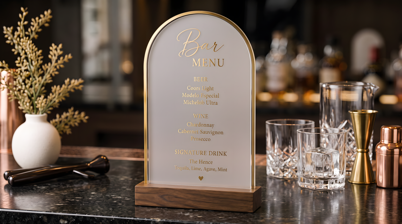 Personalized Wedding Bar Menu Sign