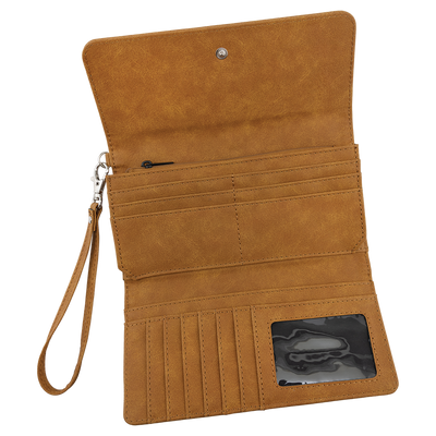 Personalized Leather Wristlet Wallet