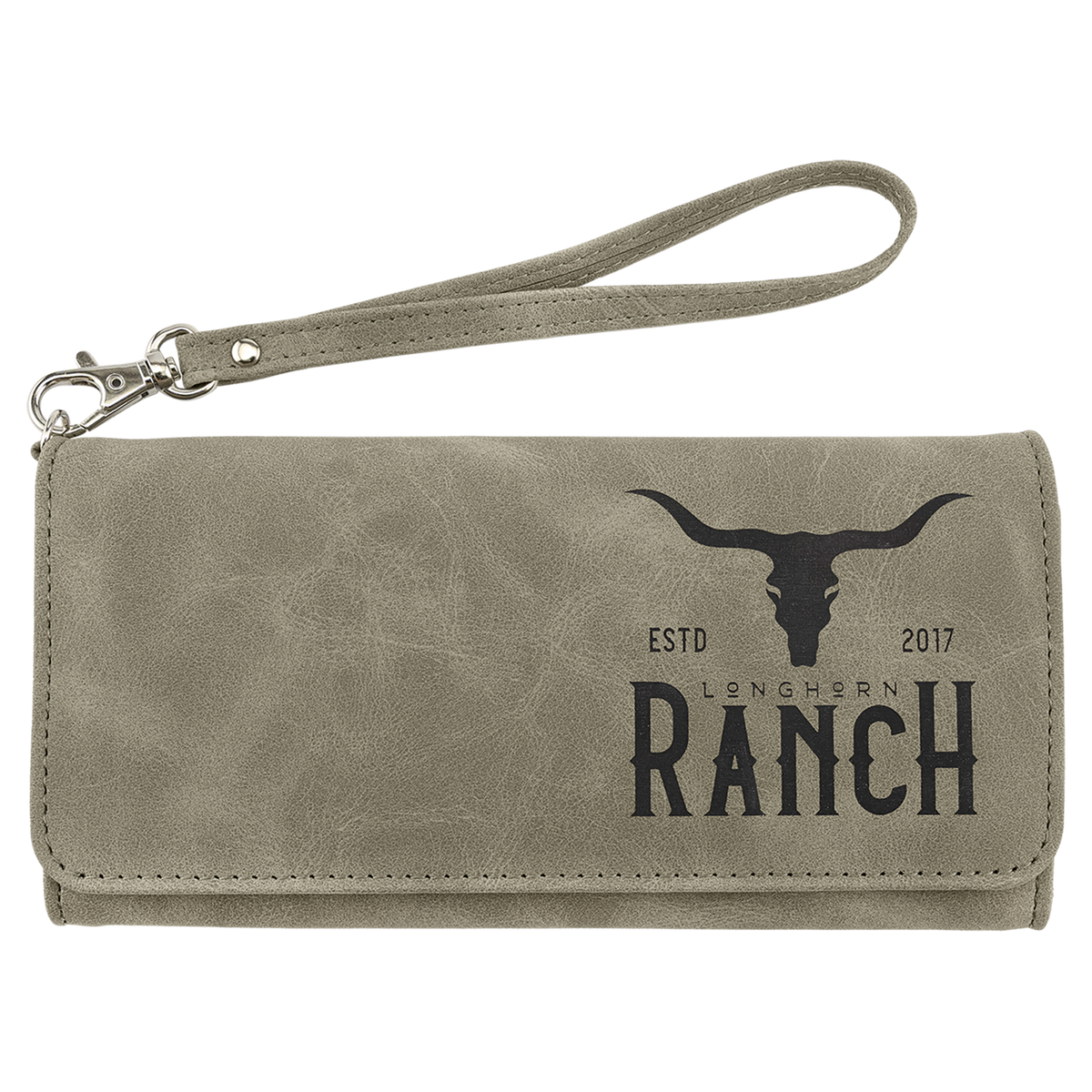 Personalized Leather Wristlet Wallet