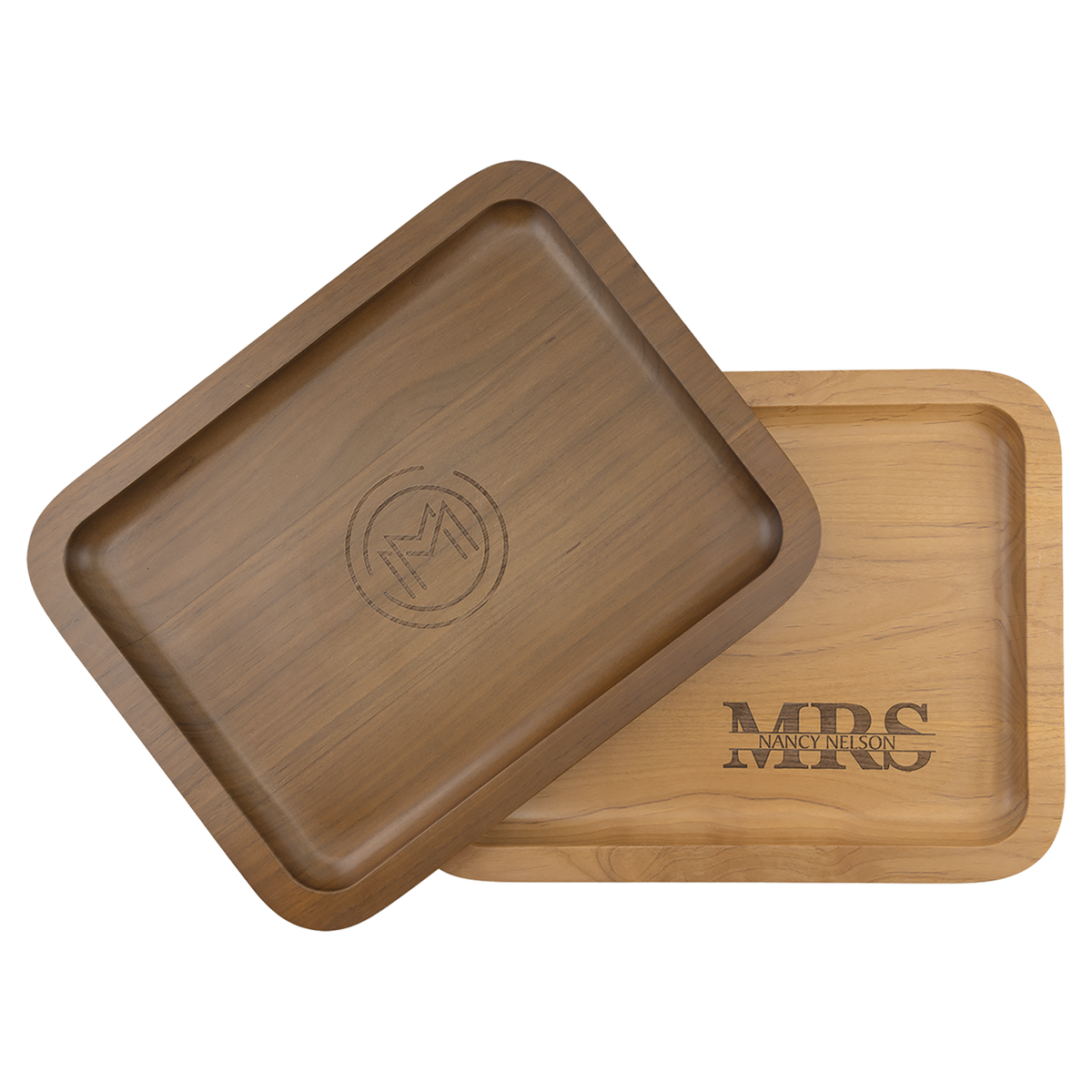 Personalized Wood Catch-All Valet Tray — product view 3