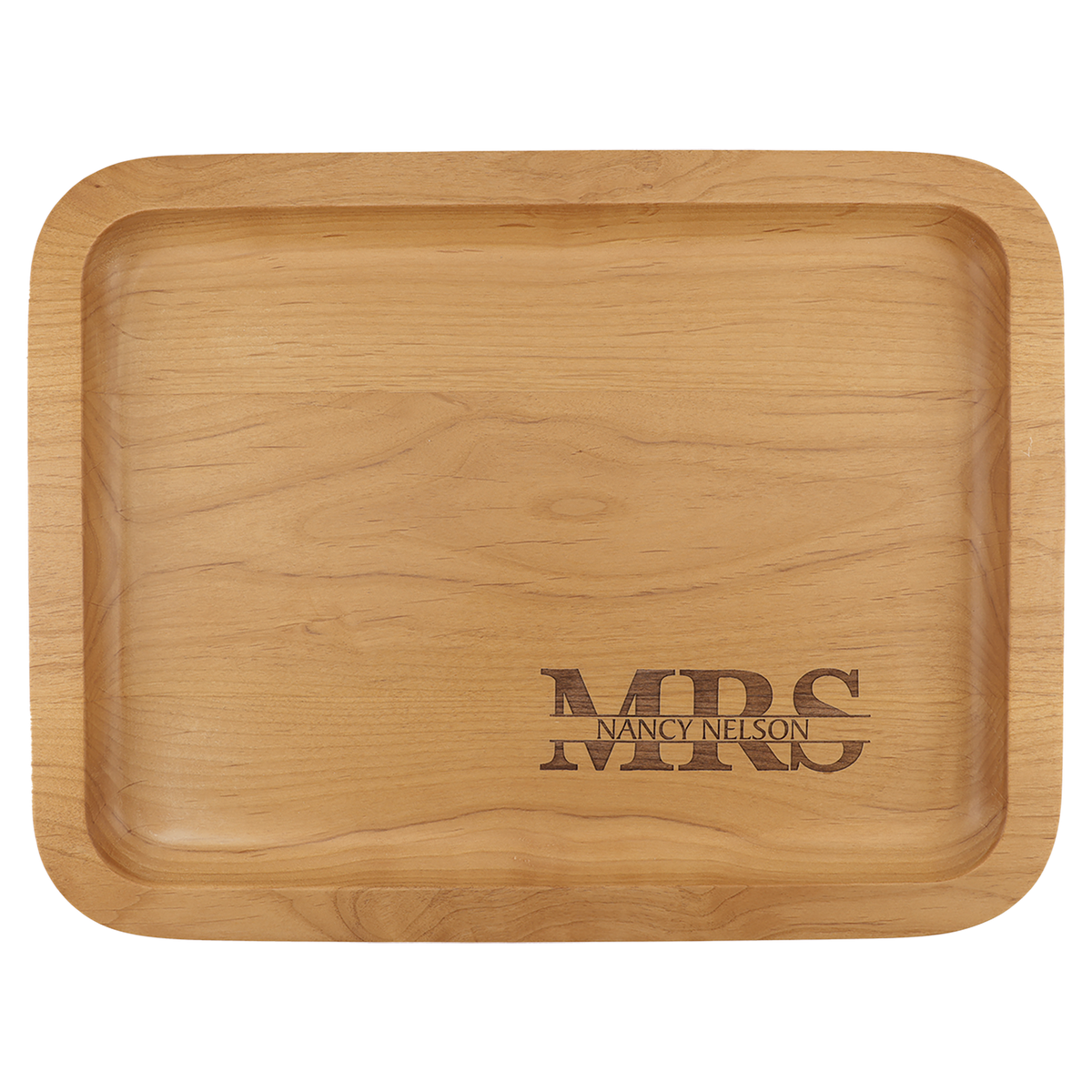 Personalized Wood Catch-All Valet Tray — product view 4