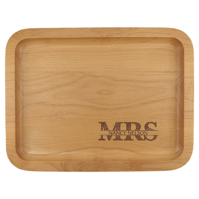Personalized Wood Catch-All Valet Tray — product view 4