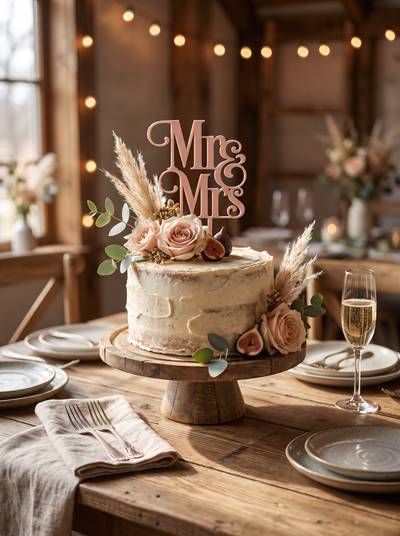 Bride & Groom Cake Topper