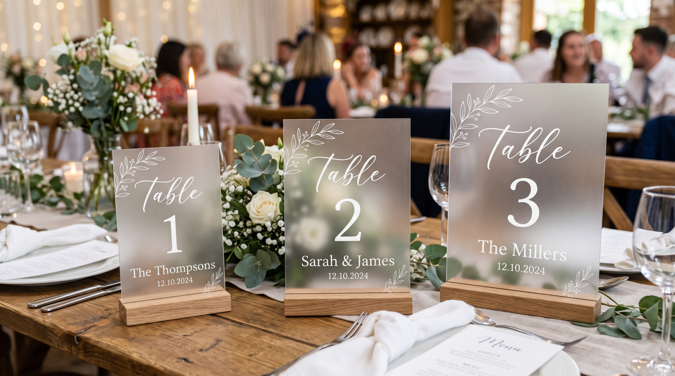 Personalized Acrylic Table Numbers