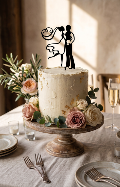 Bride & Groom Cake Topper