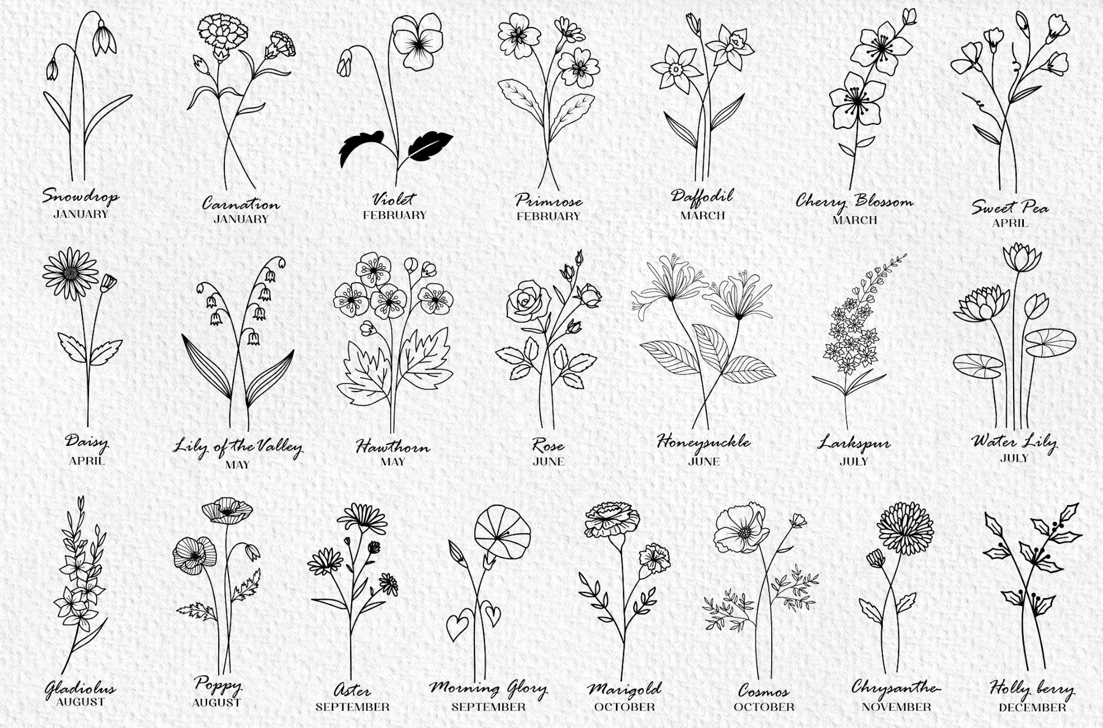 Birth Flower Engraved Jewelry Box
