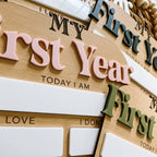 First Year Monthly Milestone Stat Board