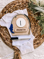 Fishing Baby Monthly Milestone Dry Erase Sign
