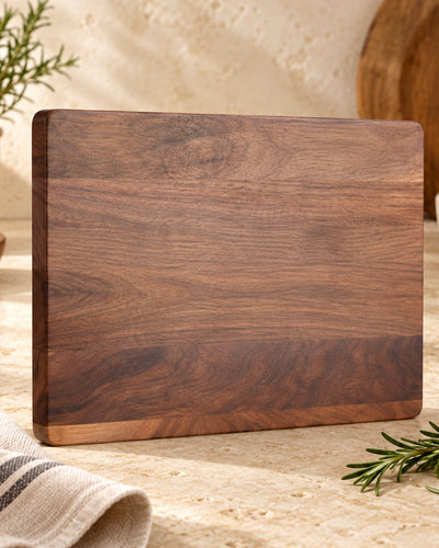 Personalized Engraved Wood Cutting Board – portrait product view