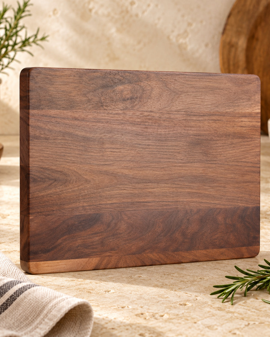 Personalized Engraved Wood Cutting Board – portrait product view