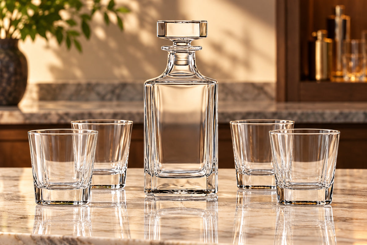 Personalized Glass Decanter Gift Set – close product detail