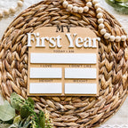 First Year Monthly Milestone Stat Board