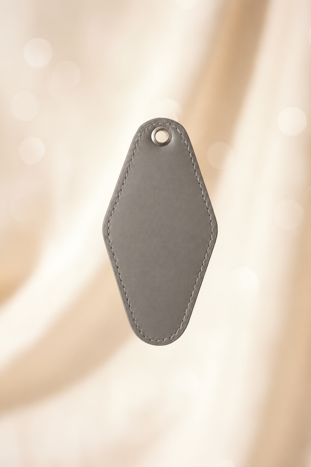 Blank gray motel keychain ready for personalization