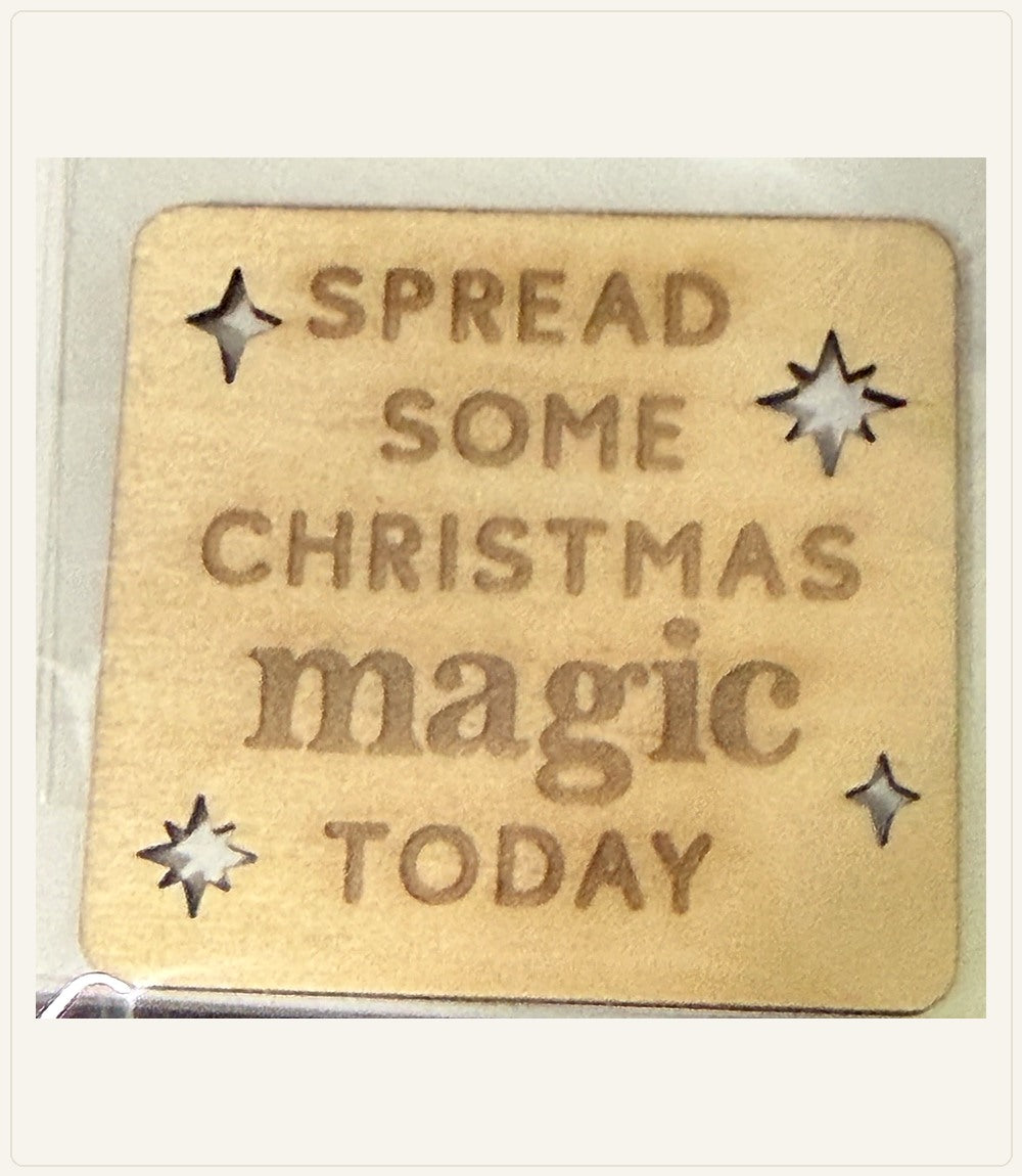 Actual wood Christmas helper prop: Spread Some Christmas Magic — Wooden Helper Sign