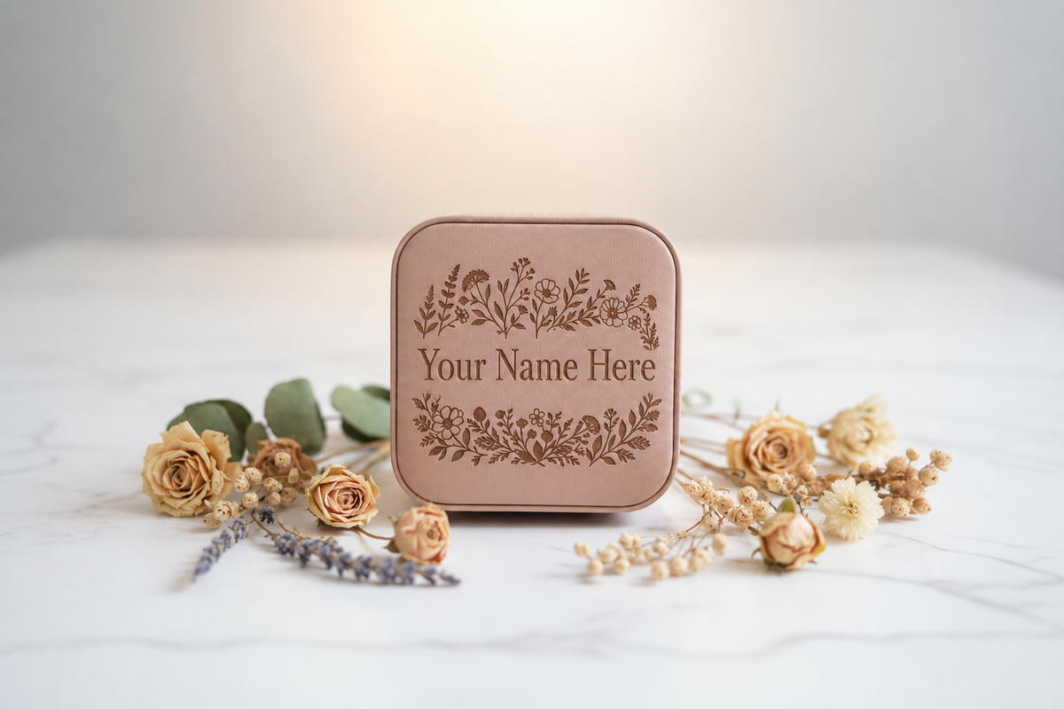 Blush MAMA jewelry box personalized with Your Name Here