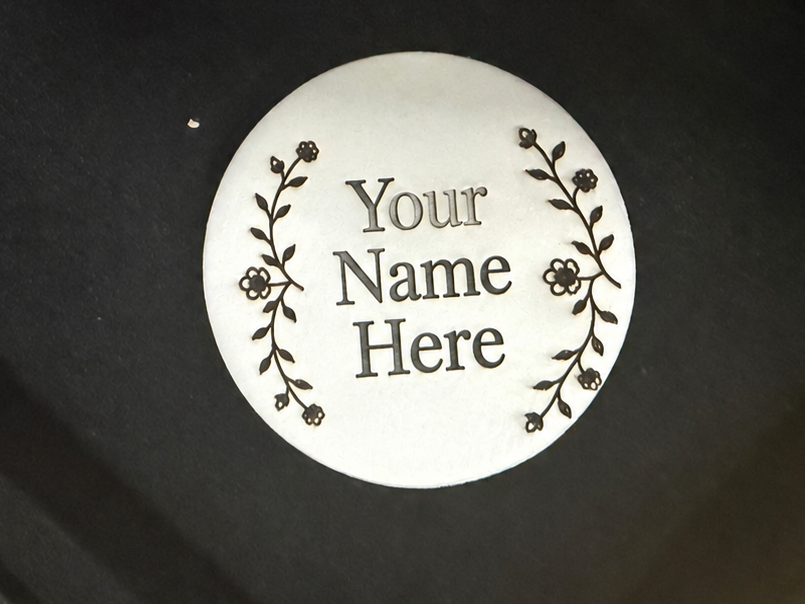 Round compact mirror personalized with Your Name Here