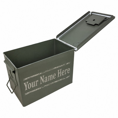 Personalized ammo can engraved Your Name Here