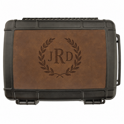 Personalized hard case with engraved monogram
