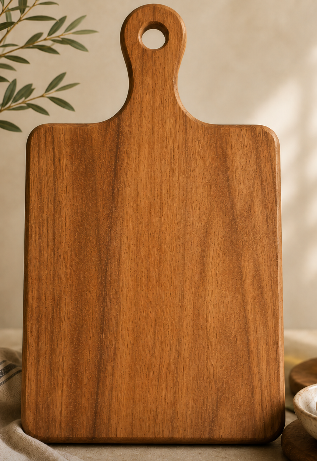 Blank paddle cutting board ready for engraving