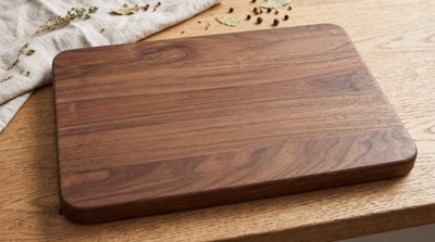 Blank wooden recipe cutting board ready for engraving