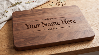 Personalized recipe cutting board engraved Your Name Here