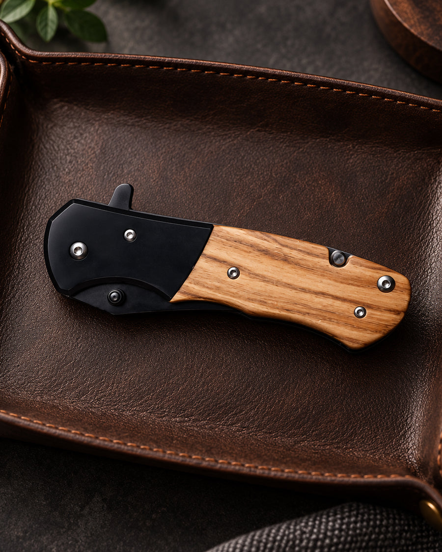Personalized Engraved Pocket Knife – portrait product view