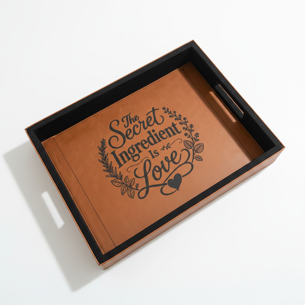 The Secret Ingredient Is Love Engraved Serving Tray – product view 2