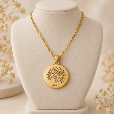 Tree of Life necklace full product studio photo