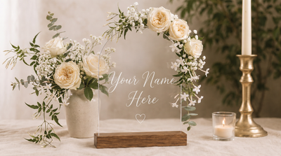 Personalized wedding memorial sign with Your Name Here