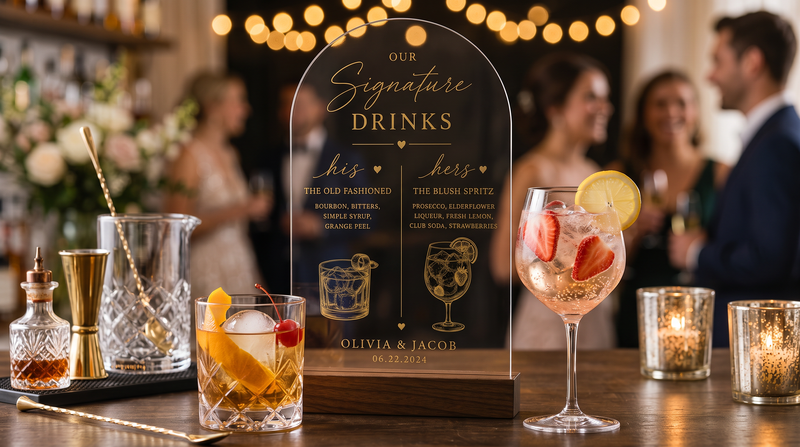 Personalized Signature Drink Sign